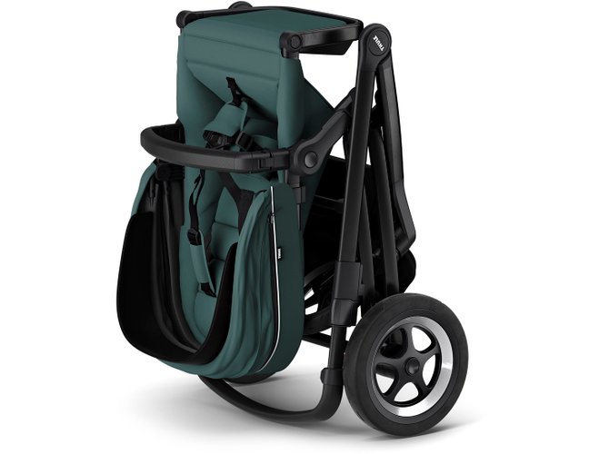 Stroller with bassinet Thule Sleek (Mallard Green on Black) 670x500 - Фото 5