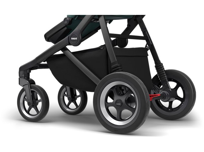 Stroller with bassinet Thule Sleek (Mallard Green on Black) 670x500 - Фото 9