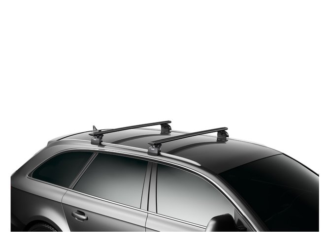 Багажник в штатні місця в рейлинге Thule Wingbar Evo Rapid Black для Toyota Highlander (mkIII) 2013-2020 670x500 - Фото 2