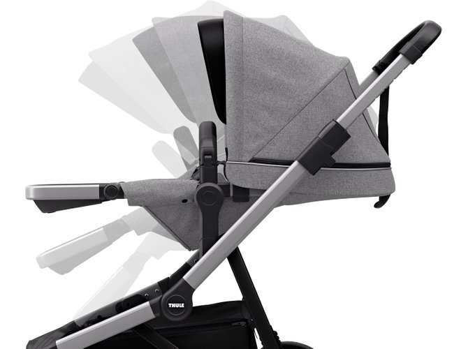 Stroller with bassinet Thule Sleek (Grey Melange) 670x500 - Фото 7