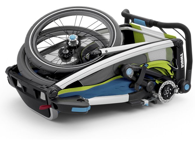Bike trailer Thule Chariot Sport 1 (Chartreuse-Mykonos) 670x500 - Фото 5