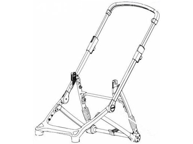 Stroller chassis (Aluminium) 54048 (Sleek) 670x500 - Фото