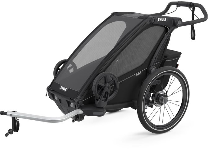 Детская коляска Thule Chariot Sport 1 (Midnight Black) 670x500 - Фото