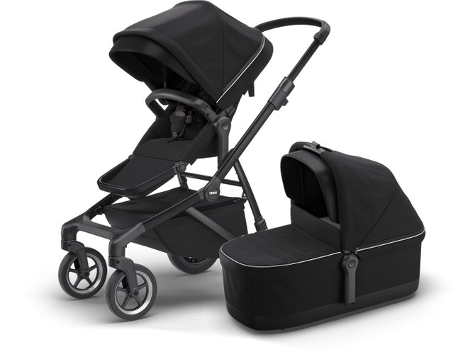 Stroller with bassinet Thule Sleek (Midnight Black on Black) 670x500 - Фото