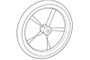 Front wheel 40107001 (Chariot Sport, Chariot Jogging Kit)