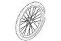 Wheel asssembly left 54784 (Courier)