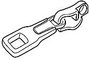 Molded 10 zip puller 54494 (Subterra Carry-On Spinner, Subterra Carry-On, Subterra Spinner)