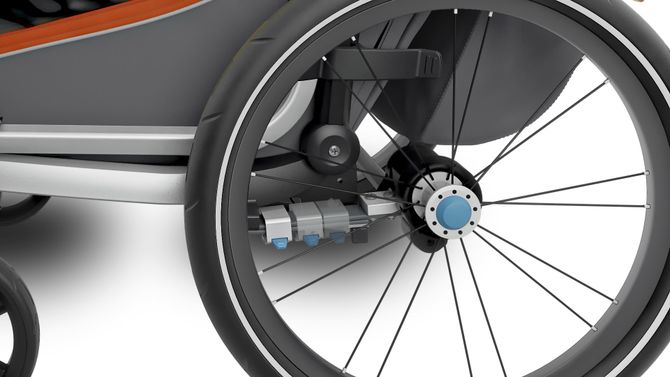 Дитяча коляска Thule Chariot Cross Double (Roarange-Dark Shadow) 10202004 670:500 - Фото 8