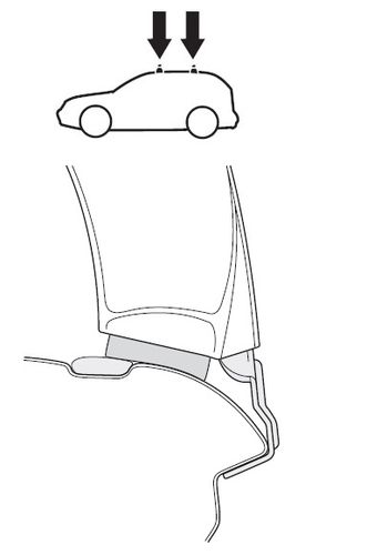 Fit Kit Thule 1034 for Mazda 323 (mkVII)(BH)(sedan) 1994-1998 670:500 - Фото 2