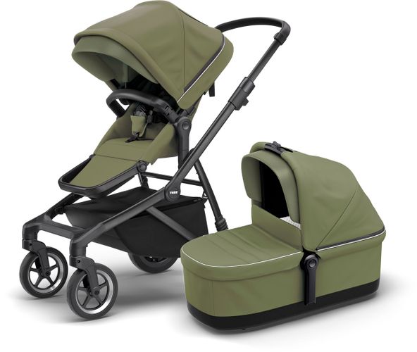 Детская коляска с люлькой Thule Sleek (Soft Green on Black) 11000030 670:500 - Фото
