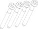 Bolt M6 (44 mm)(4 pcs) 52736 (RideAlong, RideAlong Lite, Yepp Nexxt FM)
