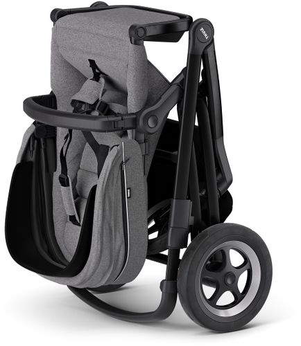 Детская коляска с люлькой Thule Sleek (Black/Grey Melange) 670:500 - Фото 5