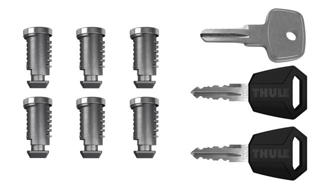 Set of locks (6 pcs) Thule One-Key System 450600 670:500 - Фото