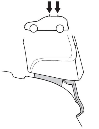 Fit Kit Thule 1154 for MG ZT (mkI)(sedan) 2001-2005; Rover 75 (mkI)(sedan) 1998-2005 670:500 - Фото 2