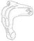 Central lock hook (front/rear) 55299