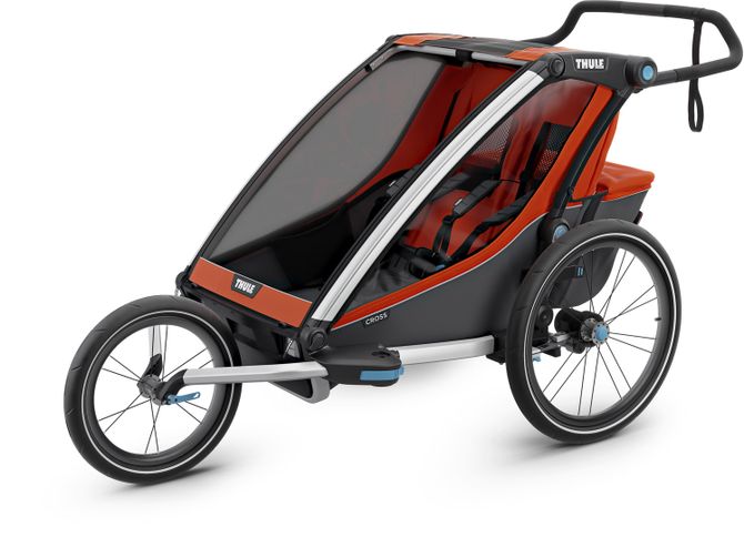 Дитяча коляска Thule Chariot Cross Double (Roarange-Dark Shadow) 10202004 670:500 - Фото 6