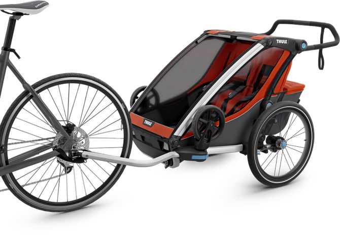 Дитяча коляска Thule Chariot Cross Double (Roarange-Dark Shadow) 10202004 670:500 - Фото 2
