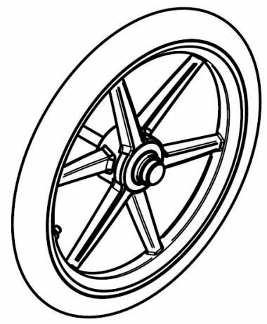 Rear wheel right 40107010 (Urban Glide 2 (2018), Urban Glide 2 Double) 670:500 - Фото