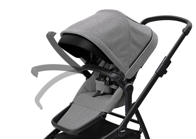 Stroller with bassinet Thule Sleek (Black/Grey Melange) 670:500 - Фото 9
