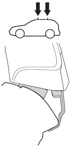 Fit Kit Thule 1335 for Honda Odyssey (mkII)(RB1; RB2) 2003-2008 670:500 - Фото 2
