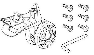 Колесо правое (60мм) 54413 (Crossover 2 Carry-On Spinner, Crossover 2 Spinner 76cm)