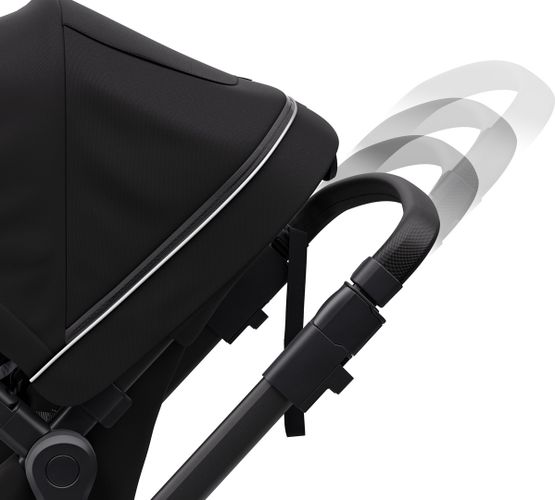 Stroller with bassinet Thule Sleek (Midnight Black on Black) 670:500 - Фото 9