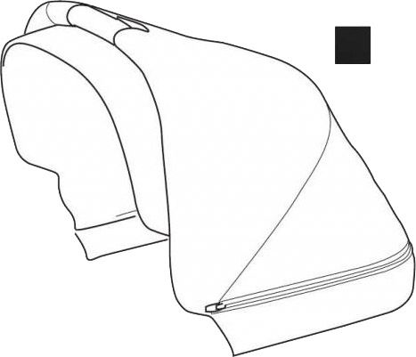 Тканина козирка люльки (Midnight Black) 54039 (Sleek Bassinet) 670:500 - Фото