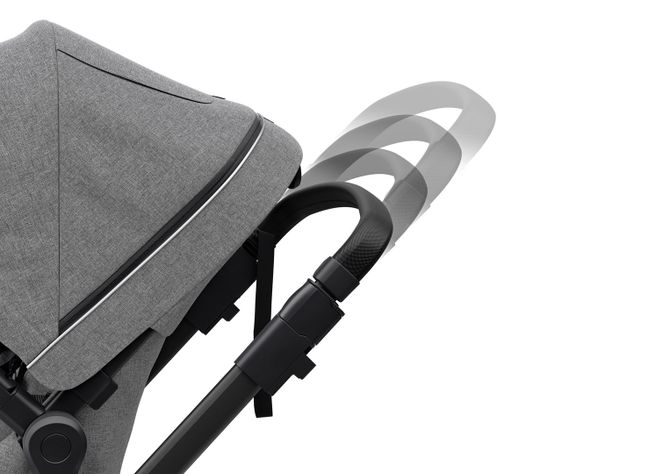 Stroller with bassinet Thule Sleek (Black/Grey Melange) 670:500 - Фото 10