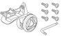 Wheel right (60mm) 54414 (Crossover 2 Carry-On Spinner, Crossover 2 Spinner 76cm)