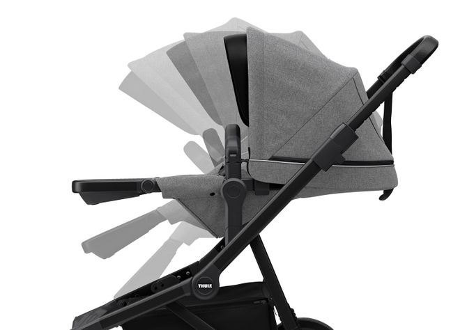 Дитяча коляска з люлькою Thule Sleek (Black/Grey Melange) 670:500 - Фото 8