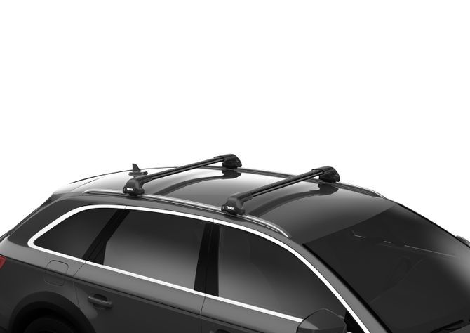 Багажник на интегрированные рейлинги Thule Wingbar Edge Black для Ford Explorer (mkV) 2016-2019 670:500 - Фото 2