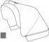 Bass canopy fabric (Grey Melange) 54038 (Sleek Bassinet)
