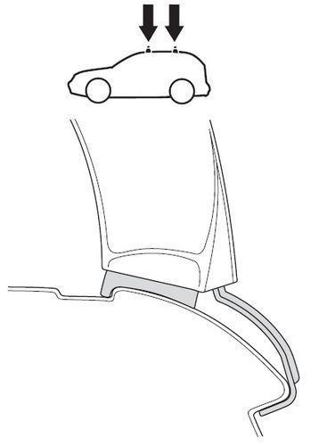 Fit Kit Thule 1065 for Toyota Picnic (mkI) / Ipsum (mkI) 1995-2001 670:500 - Фото 2