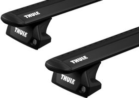 Flush rails roof rack Thule Wingbar Evo Black for Peugeot 3008 (mkII) 2016→; Citroen DS7 Crossback (mkI) 2017→