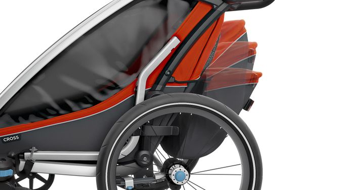 Bike trailer Thule Chariot Cross Single (Roarange-Dark Shadow) 10202002 670:500 - Фото 9