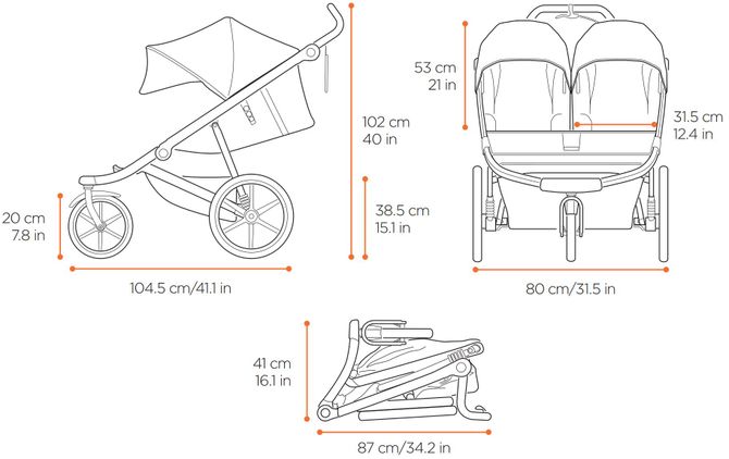 Stroller Thule Urban Glide Double 2 (Jet Black) 10101927 670:500 - Фото 5