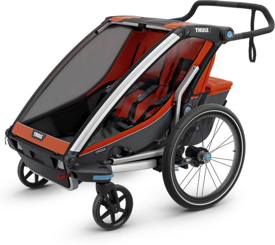 Дитяча коляска Thule Chariot Cross Double (Roarange-Dark Shadow) 10202004 670:500 - Фото 3