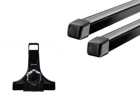Rain gutters roof rack (15cm) Thule Squarebar for Ford Transit/Tourneo (mkIII) 2000-2014