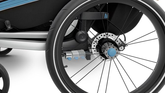 Дитяча коляска Thule Chariot Sport Double (Blue-Black) 670:500 - Фото 11