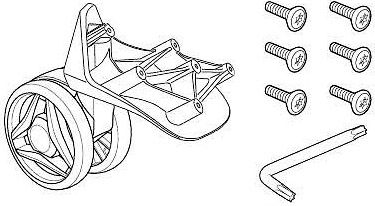 Колесо левое (60мм) 54412 (Crossover 2 Carry-On Spinner, Crossover 2 Spinner 76cm)