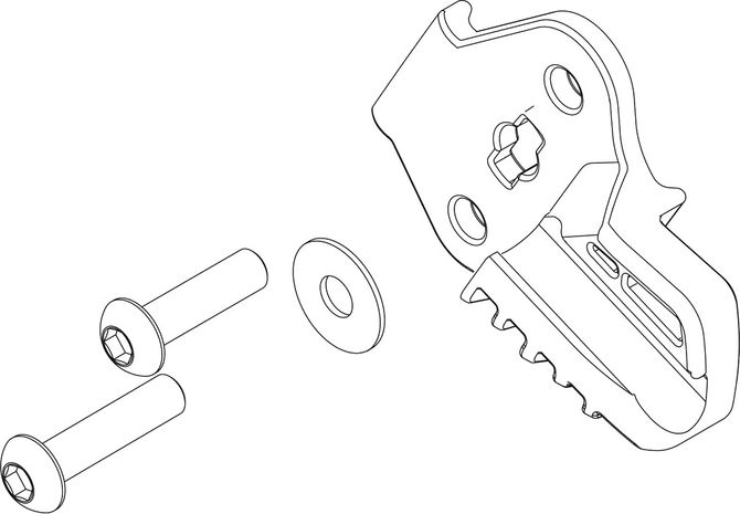 Cargo bag hinge bracket right 40105291 (Chariot Cross, Chariot Sport) 670:500 - Фото