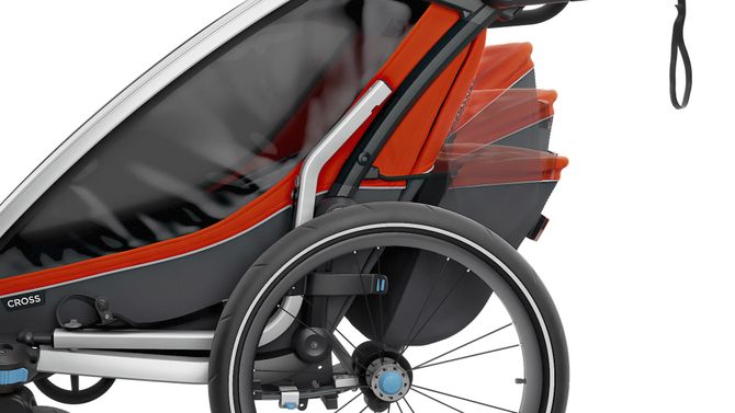 Дитяча коляска Thule Chariot Cross Double (Roarange-Dark Shadow) 10202004 670:500 - Фото 9
