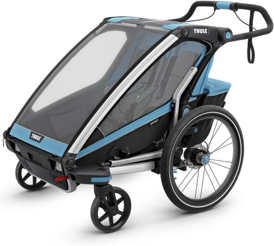 Дитяча коляска Thule Chariot Sport Double (Blue-Black) 670:500 - Фото 3
