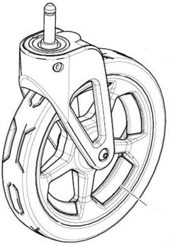 Front wheel assembly 40108003 (Spring) 670:500 - Фото