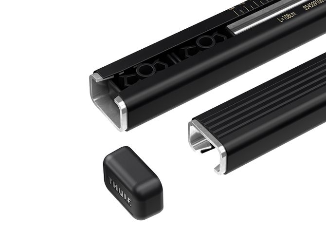 Rain gutters roof rack (15cm) Thule Squarebar Evo (1.35 m) 670:500 - Фото 4