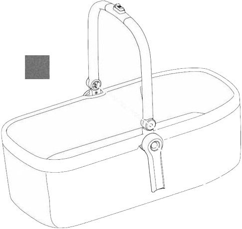 Рама люльки з тканиною (Grey Melange) 54020 (Sleek Bassinet) 670:500 - Фото