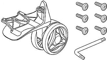 Колесо правое (60мм) 54434 (Subterra Carry-On Spinner, Subterra Spinner)