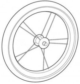 Front wheel 40107001 (Chariot Sport, Chariot Jogging Kit) 670:500 - Фото