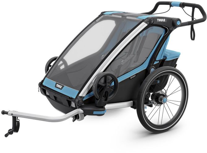 Детская коляска Thule Chariot Sport Double (Blue-Black) 670:500 - Фото