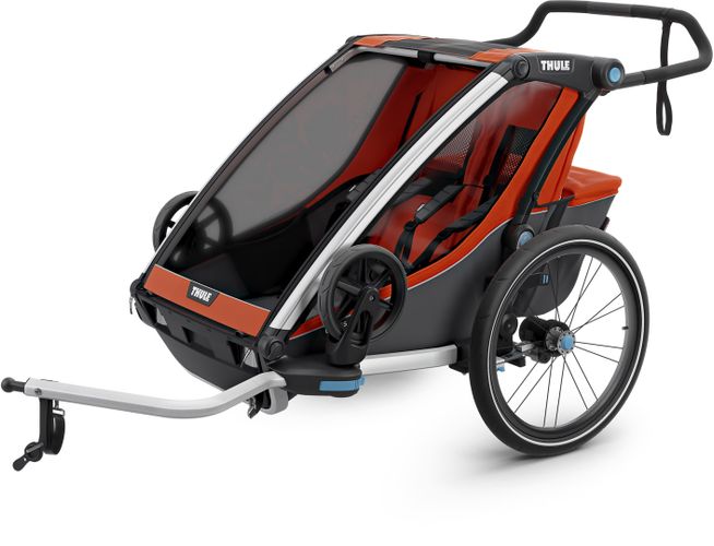 Дитяча коляска Thule Chariot Cross Double (Roarange-Dark Shadow) 10202004 670:500 - Фото